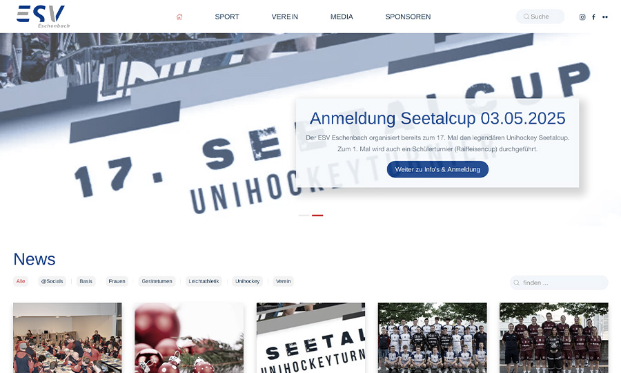 Internetauftritt Eschenbacher Sport Verein (ESV)