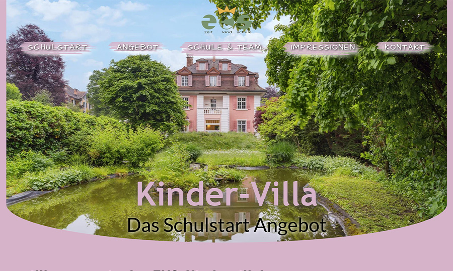Internetauftritt ZKS Kindervilla