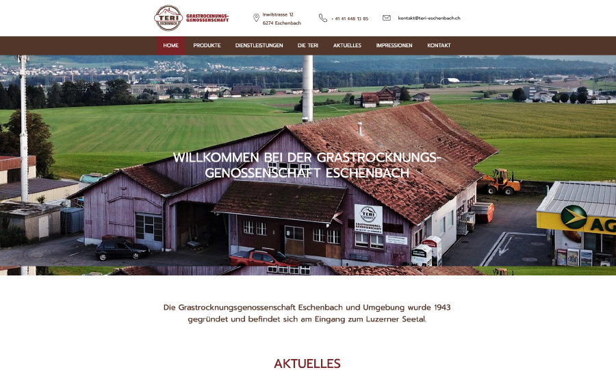 Internetauftritt teri-eschenbach.ch